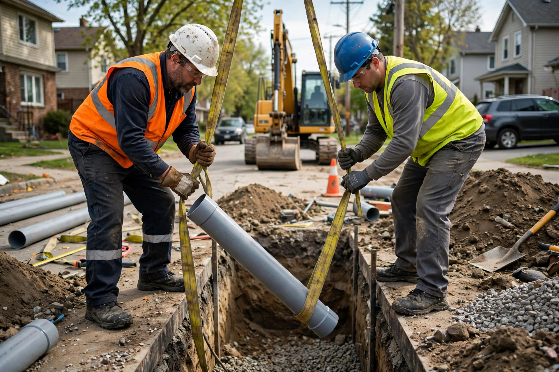 Commercial sewer repair crew serving Cerritos, CA properties