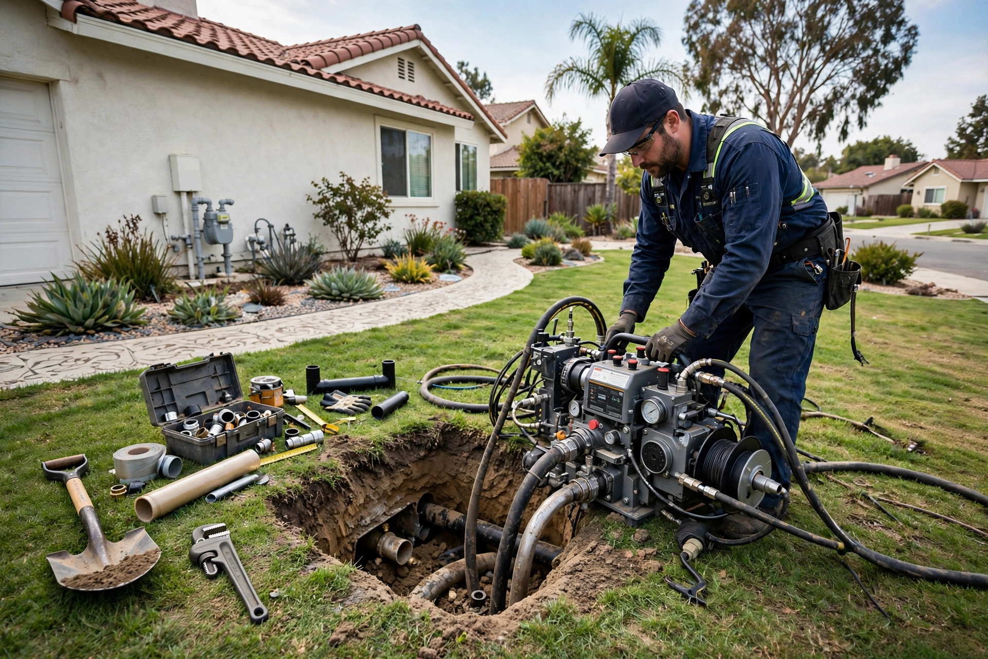 Trenchless sewer repair in Downey, CA