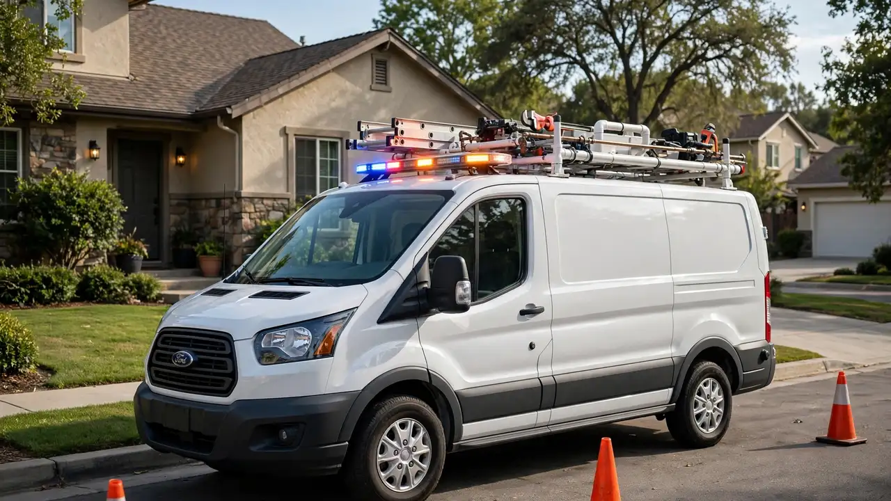 Emergency sewer repair at night — Cerritos, CA