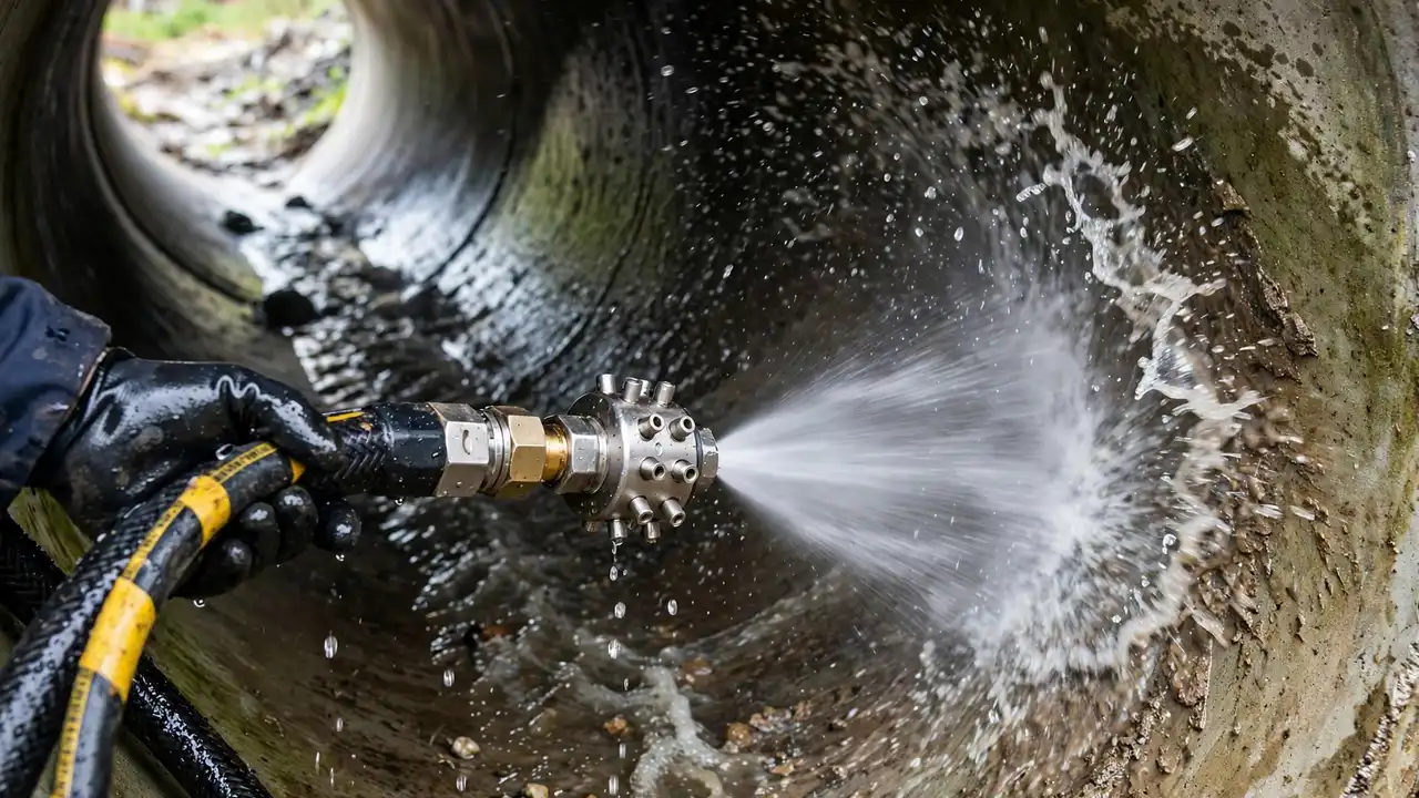 Hydro jetting a sewer line — Cerritos, CA