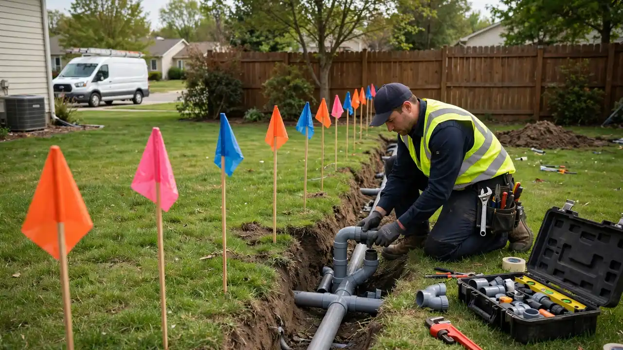 Sewer line easement markers — Cerritos, CA
