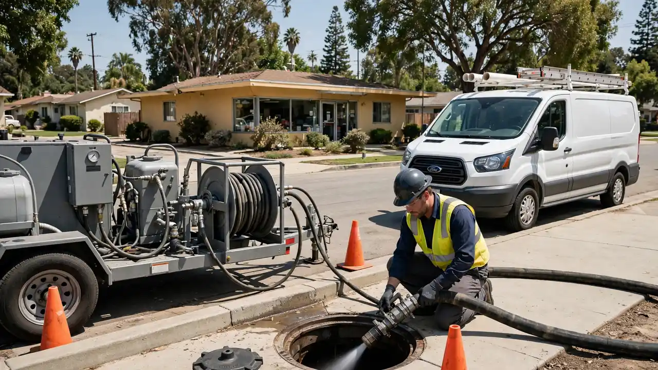 Servicios comerciales de alcantarillado en Downey, CA
