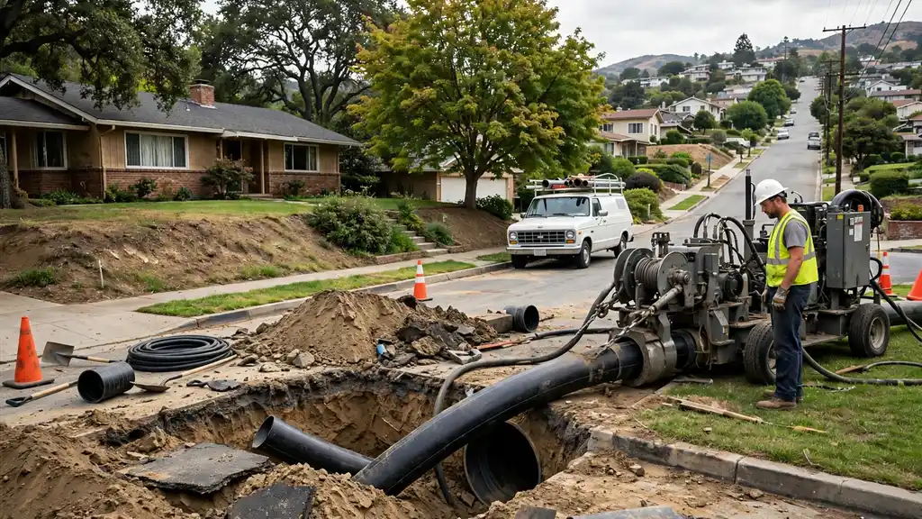 Reventado de tuberías en La Mirada, CA