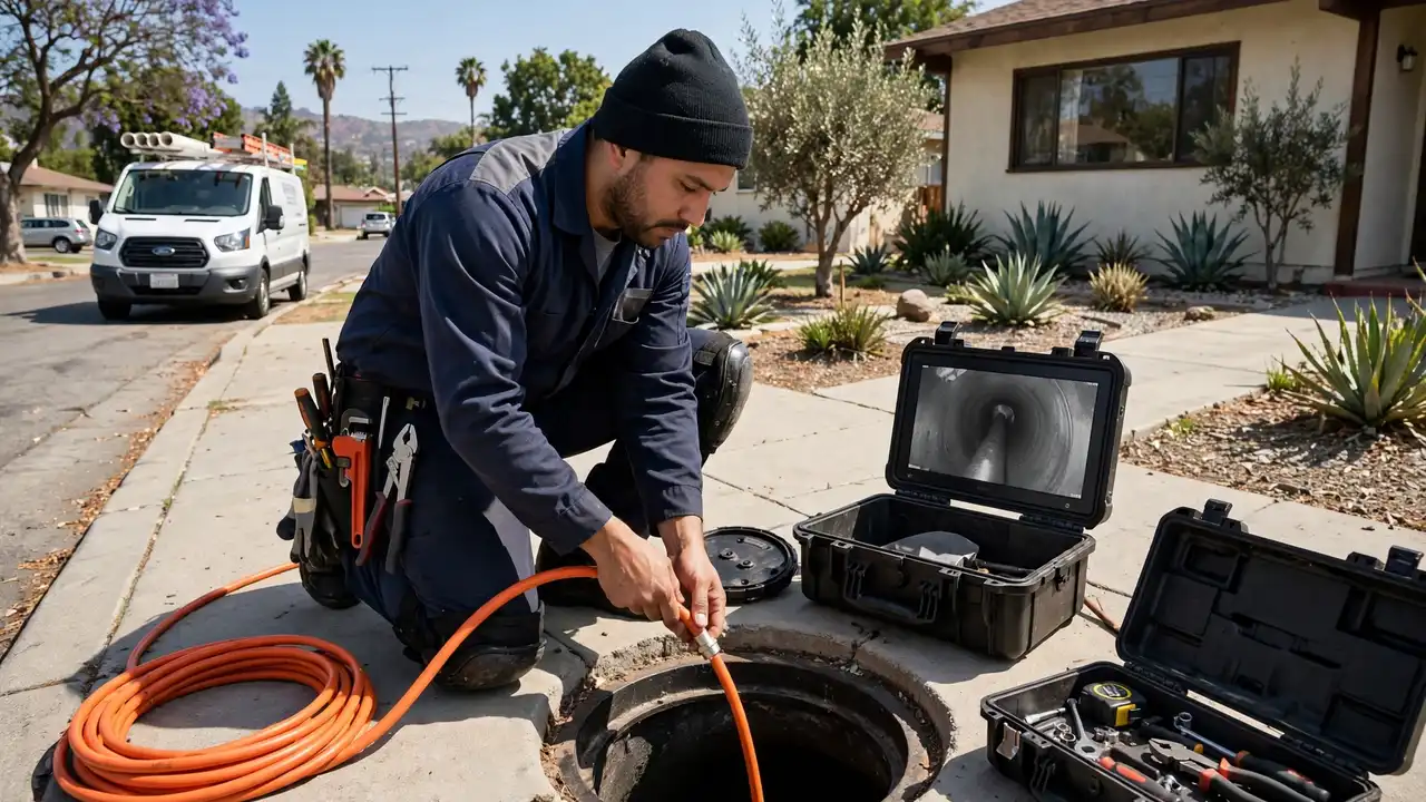 Inspección con cámara de alcantarillado en Artesia, CA