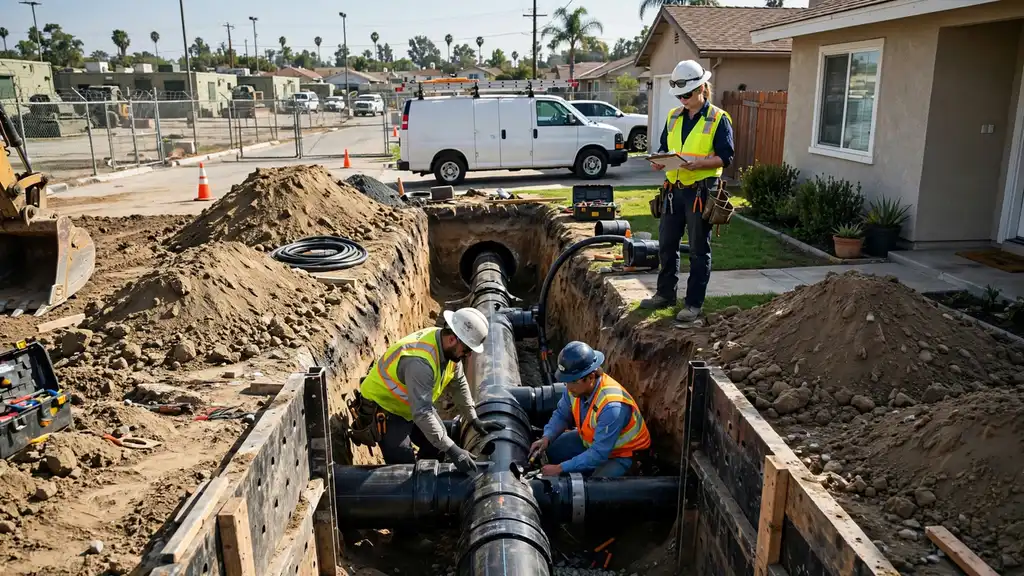 Sewer Line Installation in Downey, CA