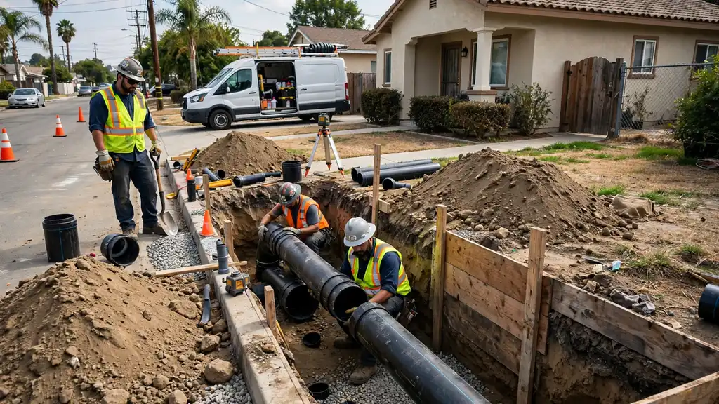Sewer Line Installation in Fullerton, CA