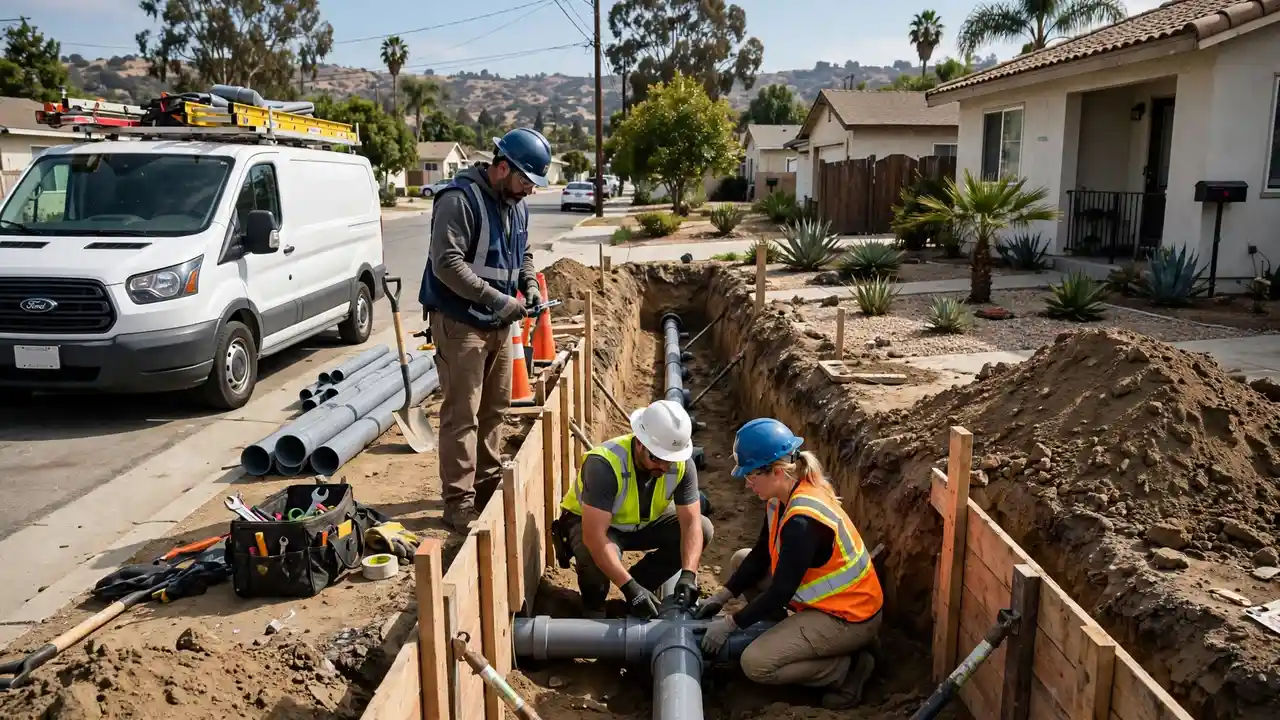 Sewer Line Installation in Hawaiian Gardens, CA