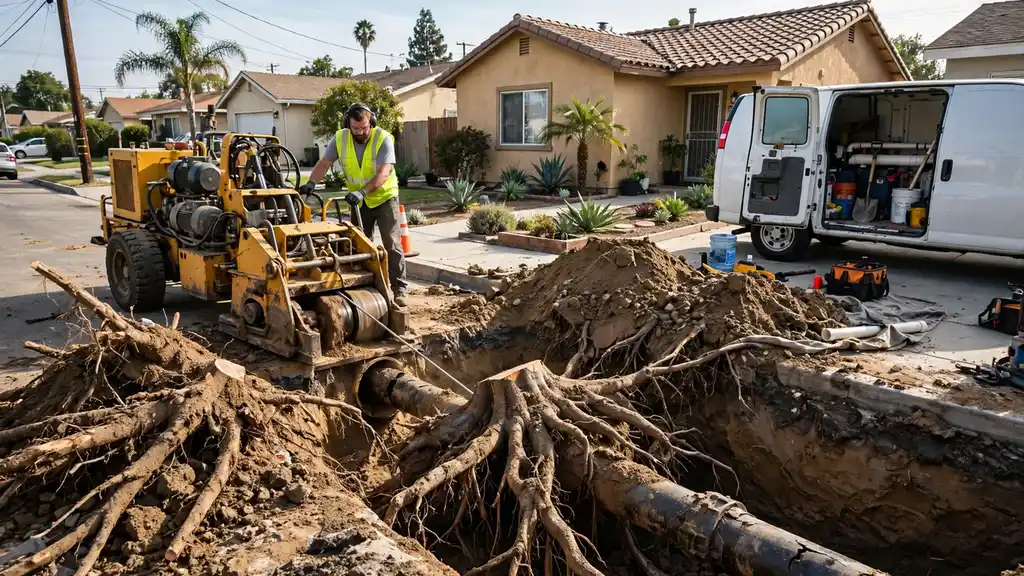 Eliminación de raíces de árboles in Hawaiian Gardens, CA