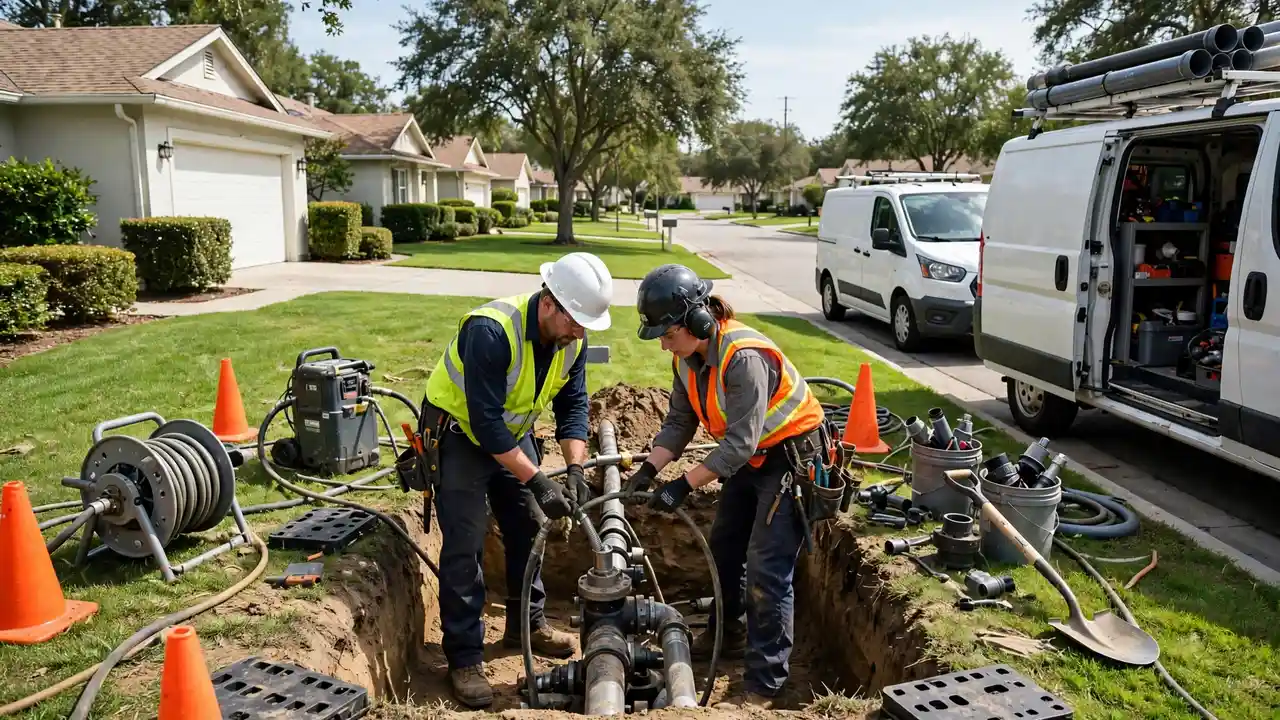 Reparación de alcantarillado sin zanja in Los Alamitos, CA
