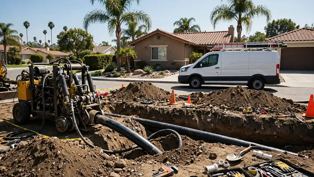 Equipo de reventado de tuberías en Cerritos, CA