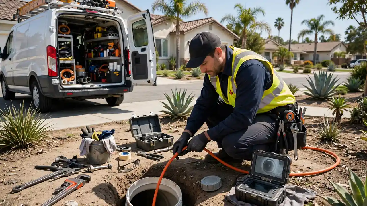Sewer camera inspection in Cerritos, CA